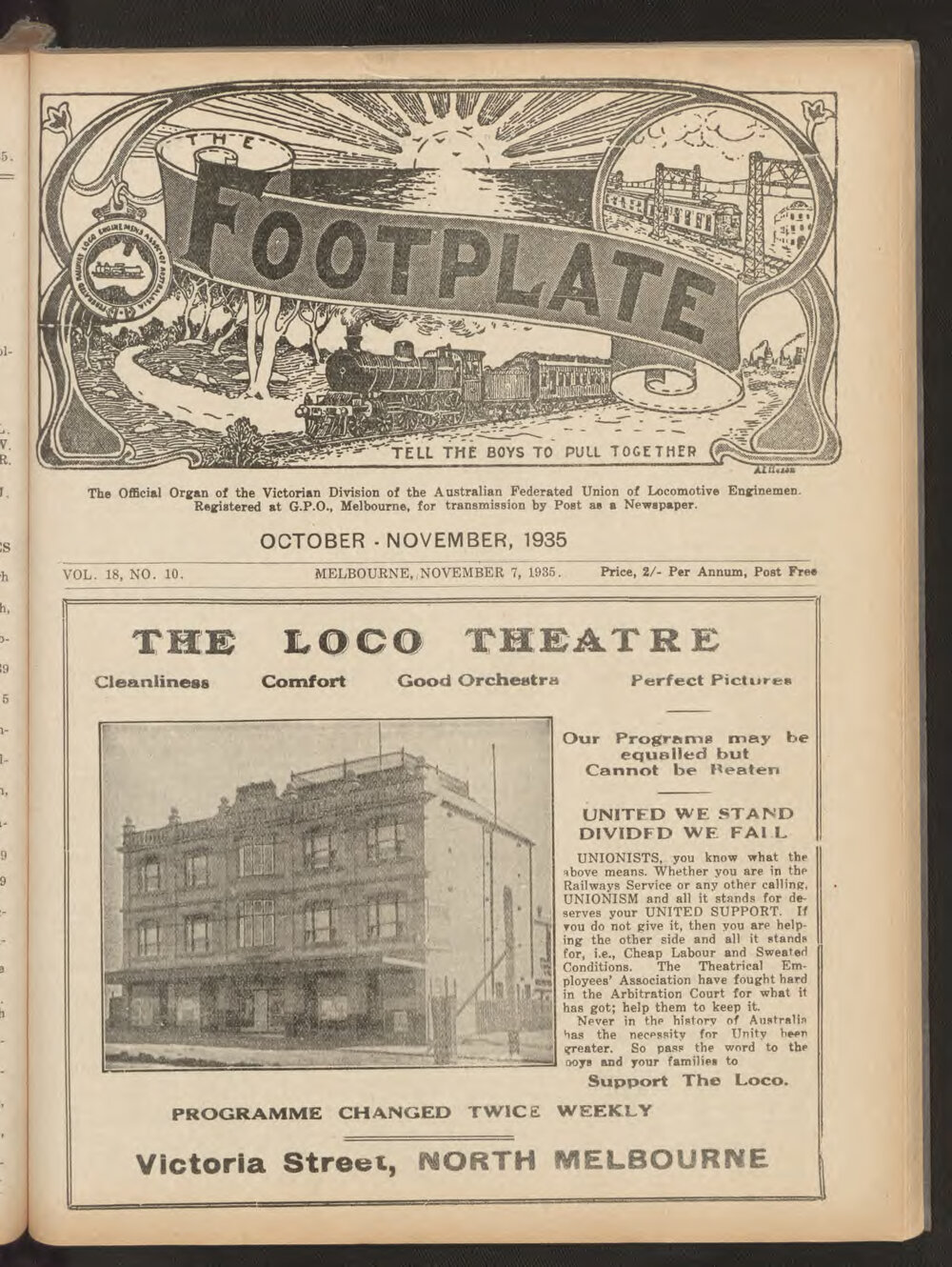 The Footplate: vol. 18, no. 10 (October-November, 1935)