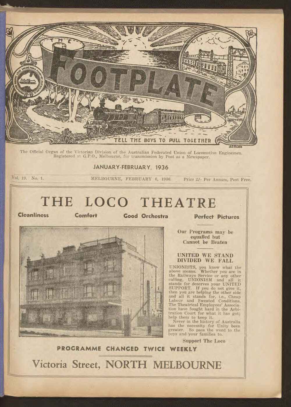 The Footplate: vol. 19, no. 1 (January-February, 1936)