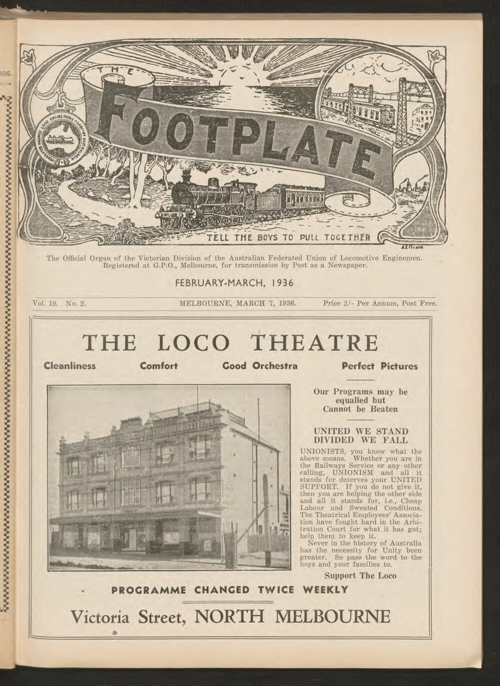 The Footplate: vol. 19, no. 2 (February-March, 1936)