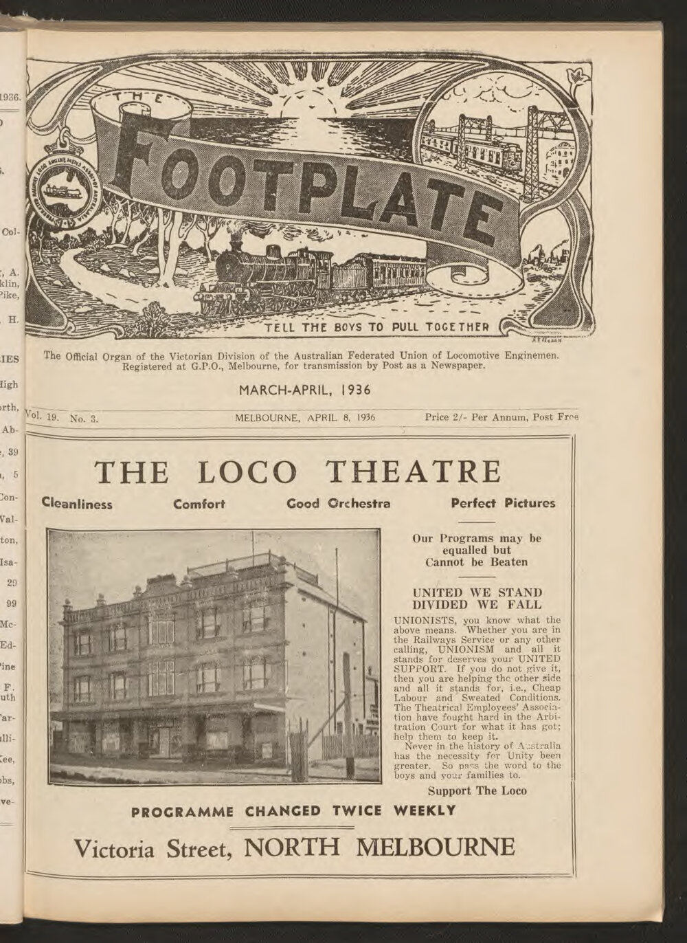 The Footplate: vol. 19, no. 3 (March-April, 1936)