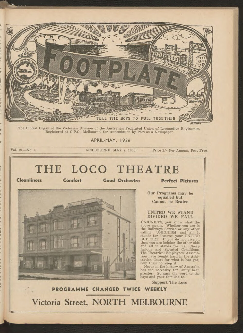The Footplate: vol. 19, no. 4 (April-May, 1936)