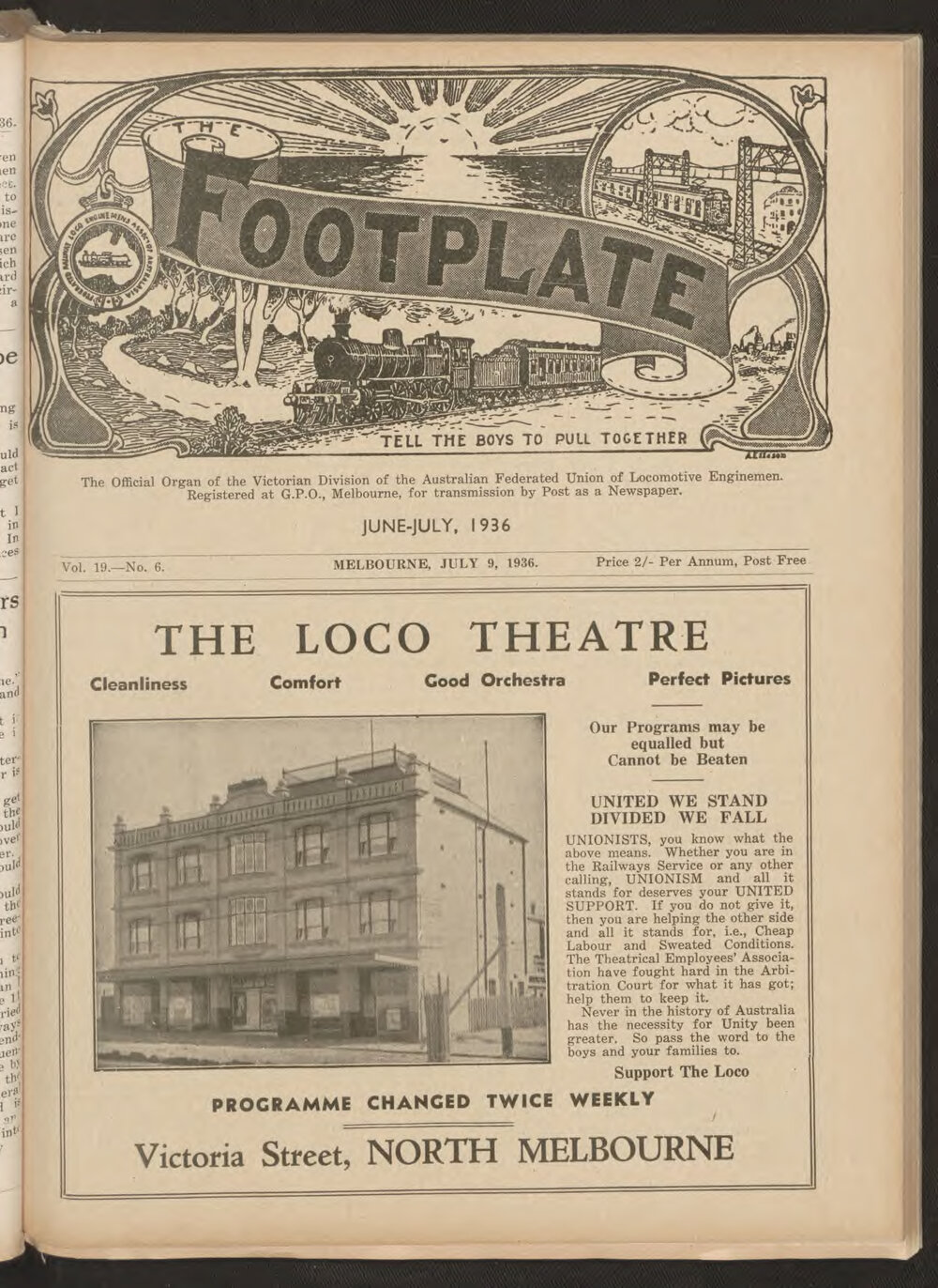 The Footplate: vol. 19, no. 6 (June-July, 1936)