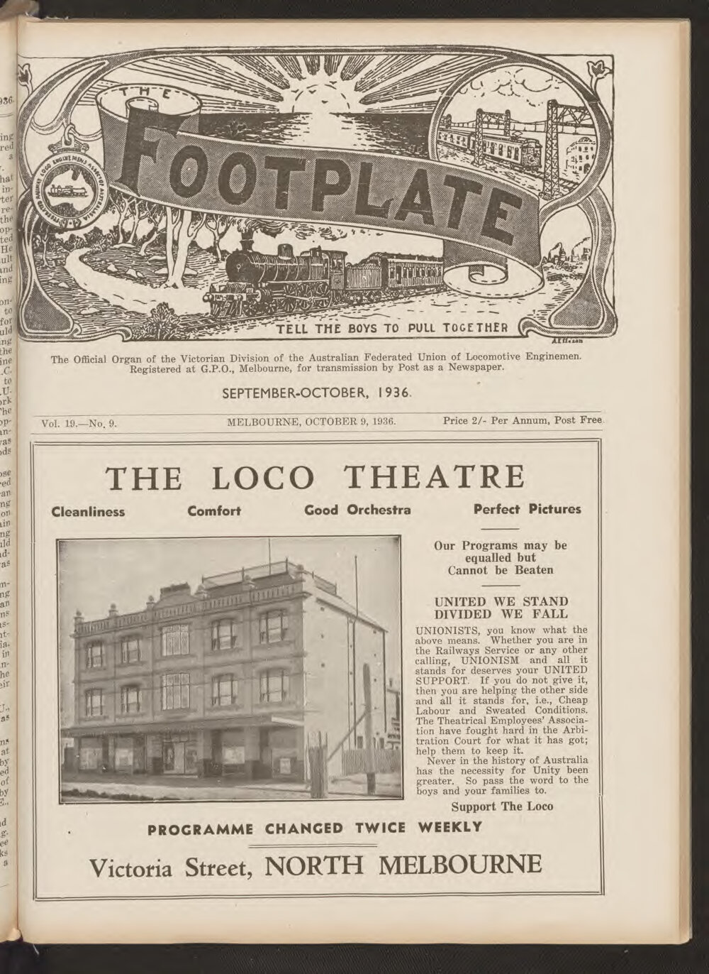 The Footplate: vol. 19, no. 9 (September-October, 1936)