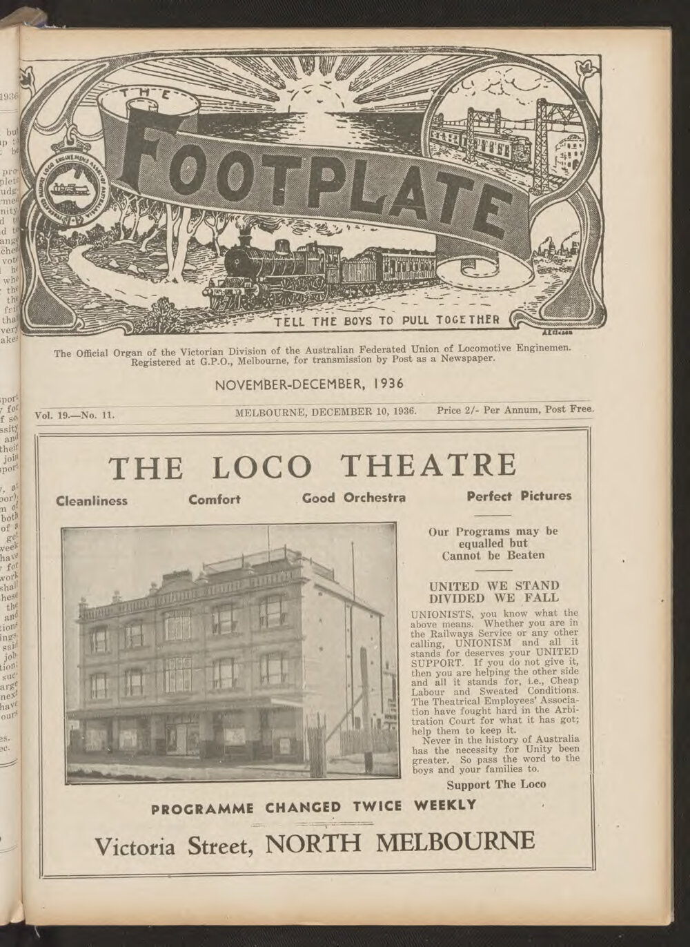 The Footplate: vol. 19, no. 11 (November-December, 1936)