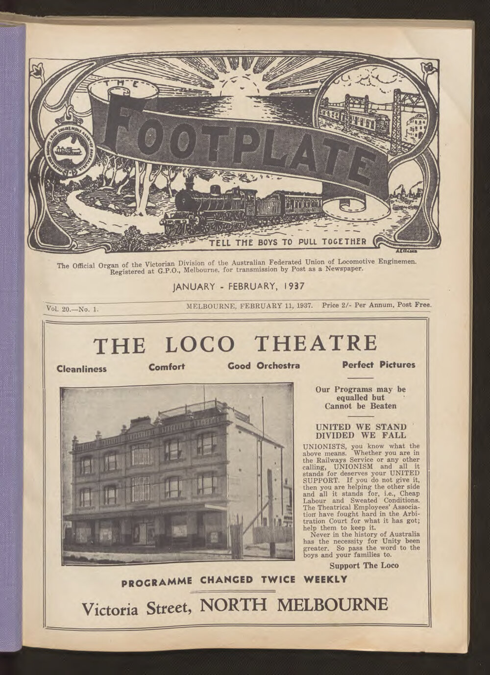 The Footplate: vol. 20, no. 1 (January-February, 1937)