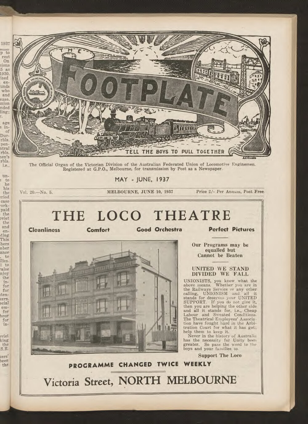 The Footplate: vol. 20, no. 5 (May-June, 1937)
