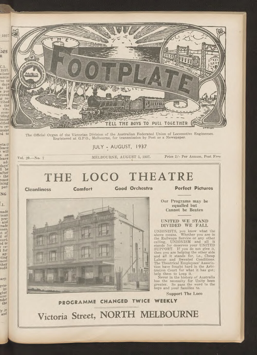 The Footplate: vol. 20, no. 7 (July-August, 1937)