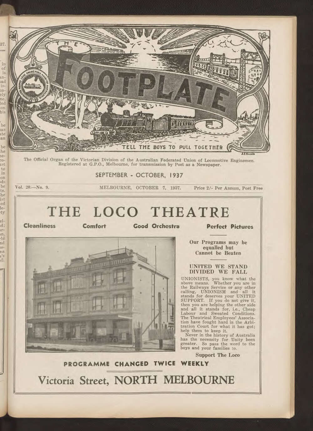The Footplate: vol. 20, no. 9 (September-October, 1937)