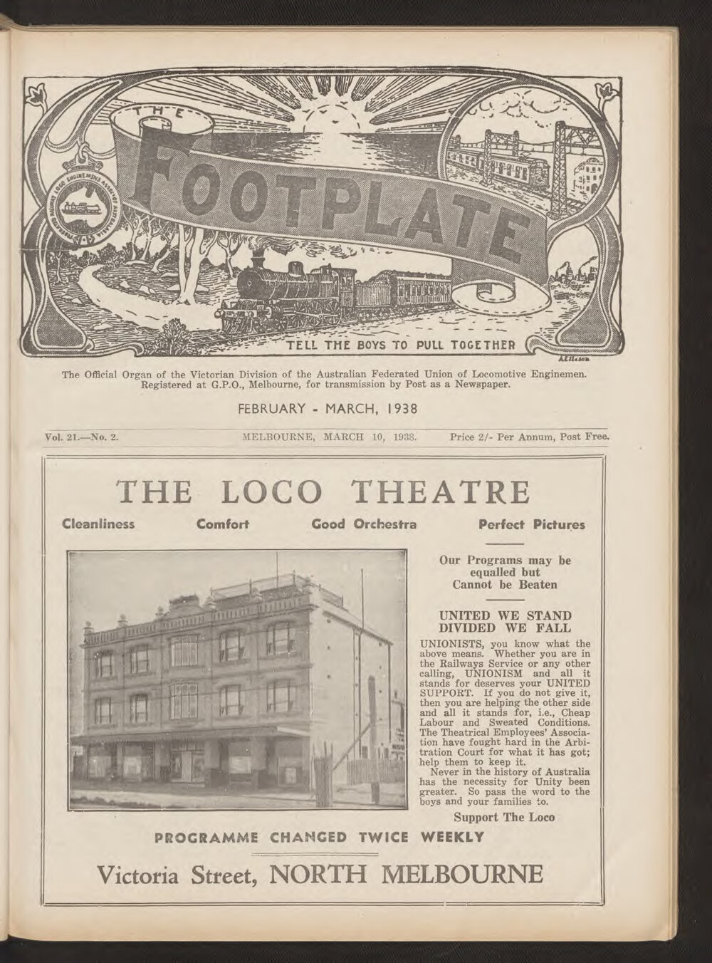 The Footplate: vol. 21, no. 2 (February-March, 1938)