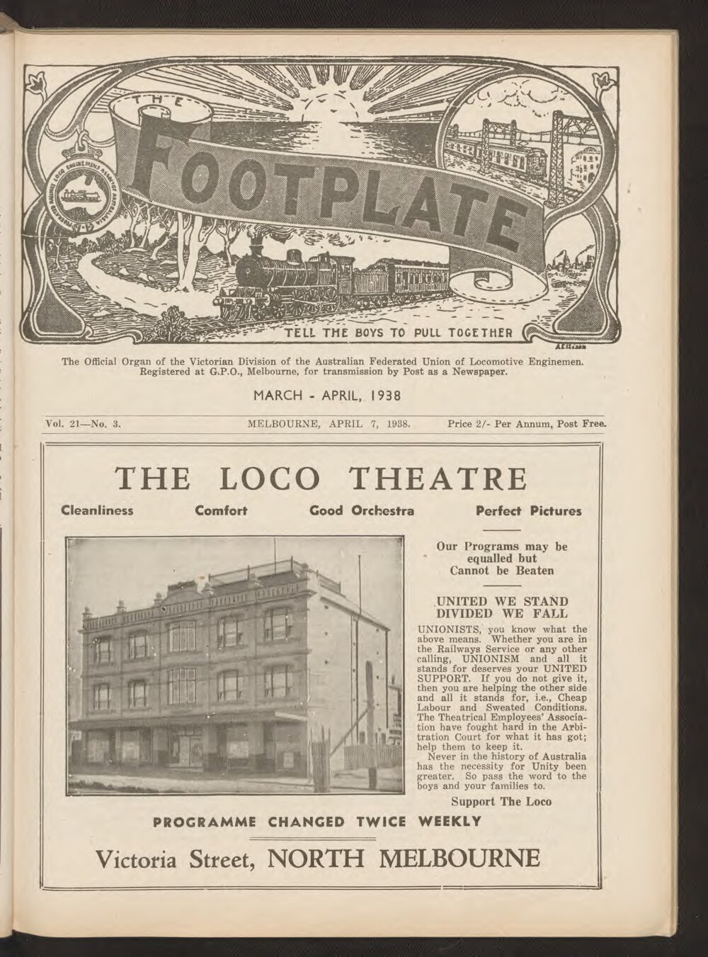The Footplate: vol. 21, no. 3 (March-April, 1938)