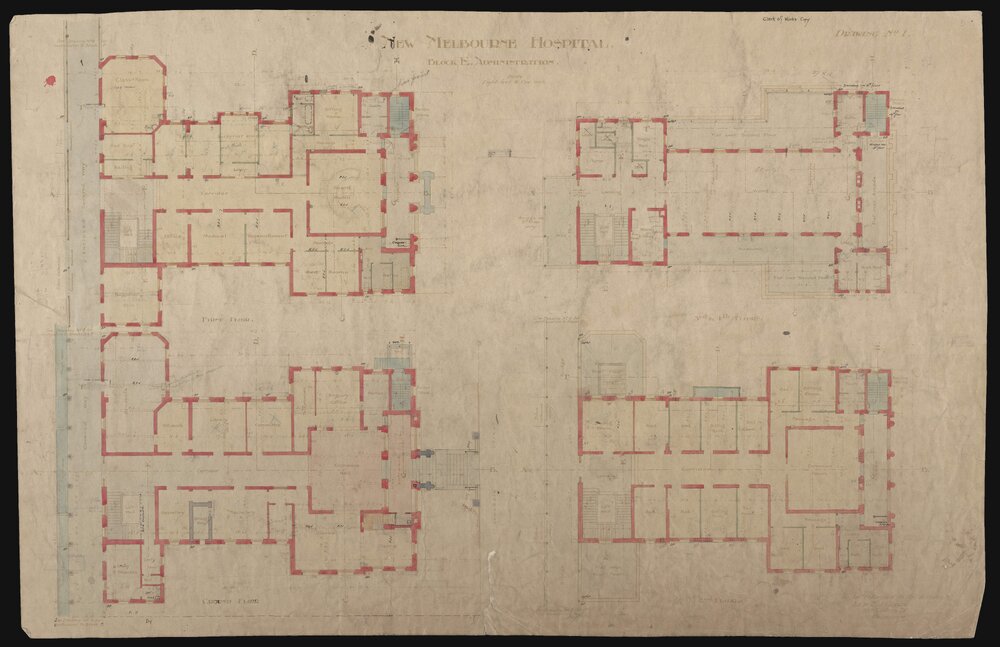 New Melbourne Hospital Block E. Administration [Floor plan]