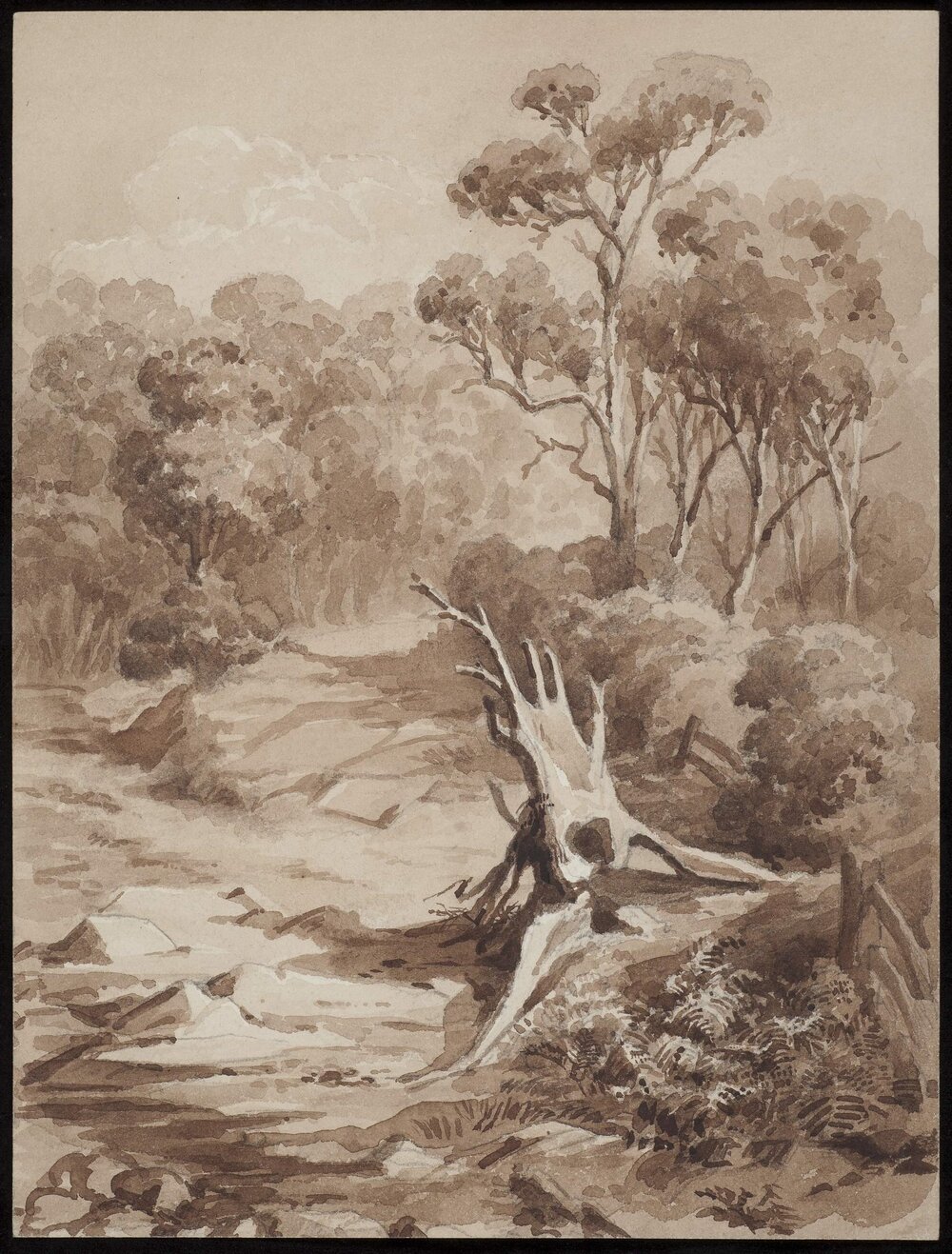 [Watercolour sketch of landscape]