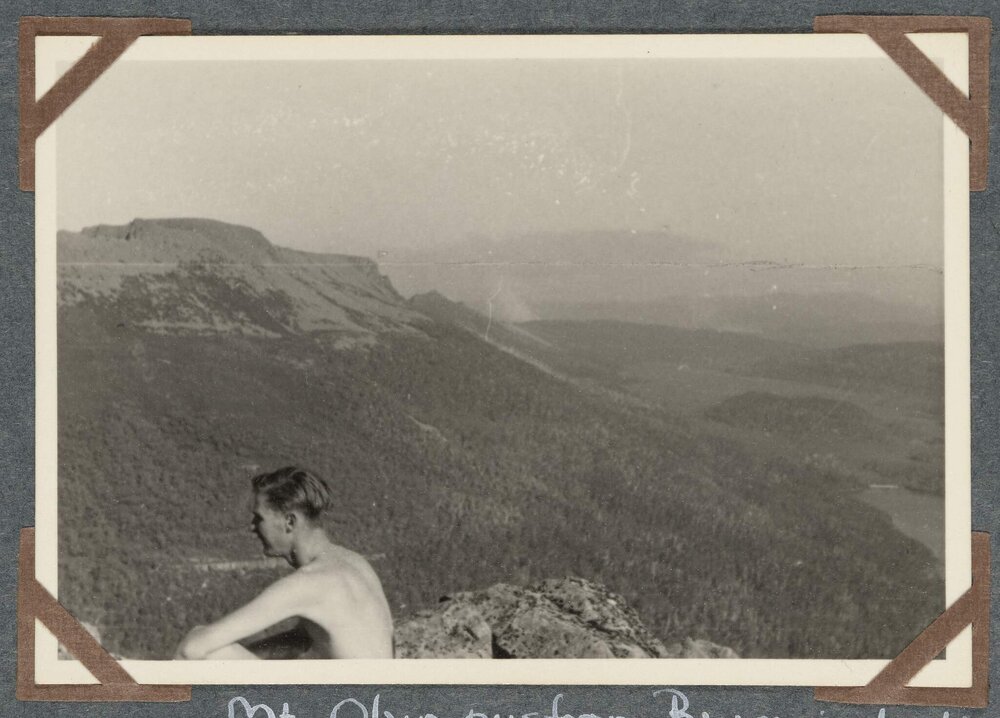 Mt Olympus from Byron looking S- Lake Petrarch to West