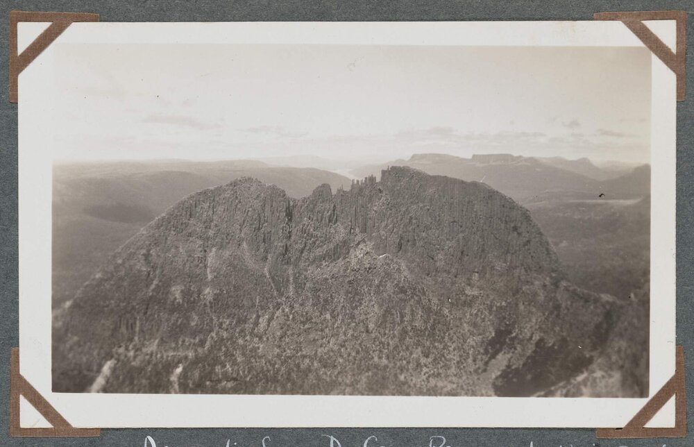 Acropolis from Du Cane Range - looking S Lake St Clair in distance