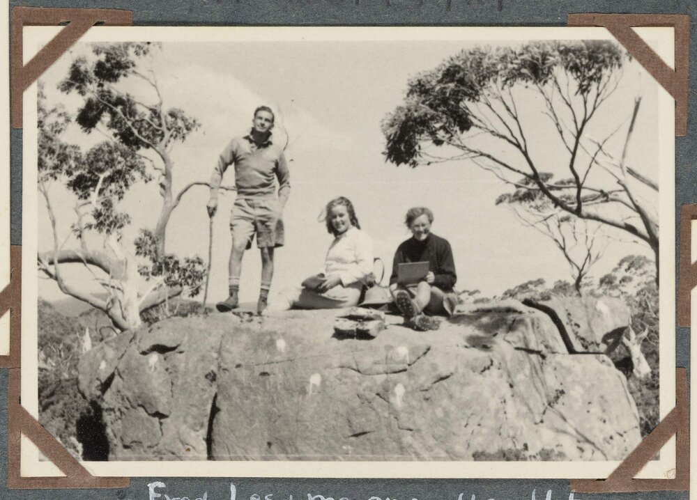Fred, Les &amp; me on rock on plateau haflway up Acropolis