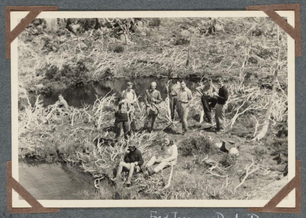 Fred, Jeanne, Daryl, Professor, Salter, Graham, John, Elise and Leslie in the Labyrinth