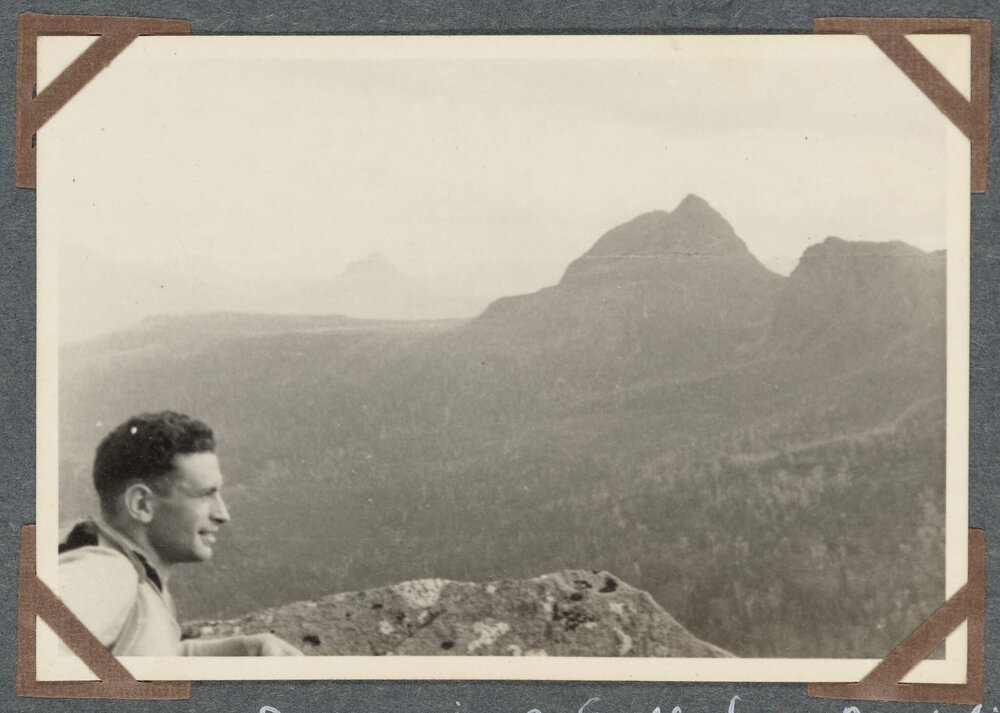 Fred and view of Gould from Acropolis