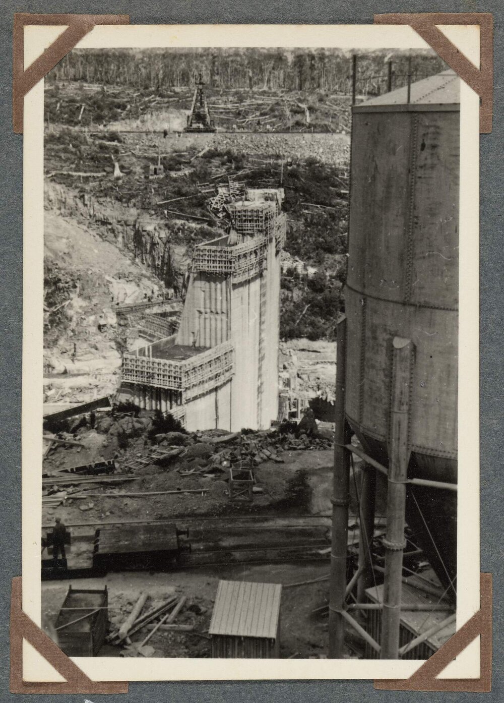 Dam for hydro electric scheme at Butlers Gorge