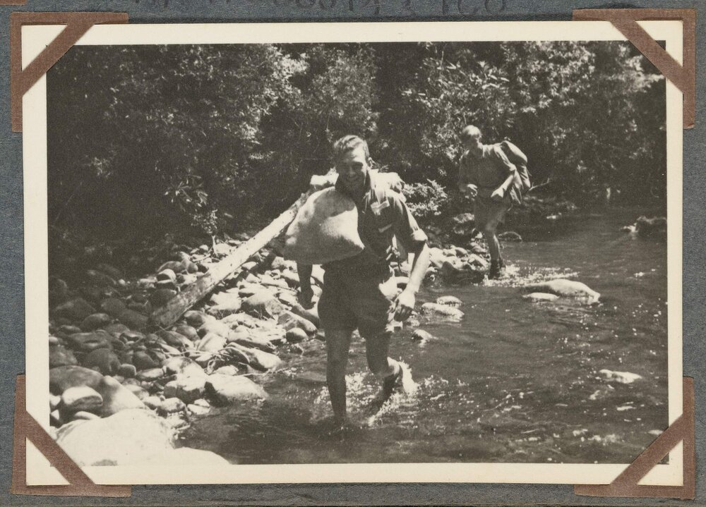 [Howard in the foreground in the Gordon River]