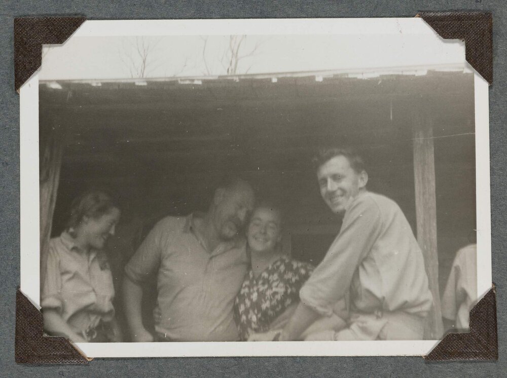 [Mountaineering Club Ernie Bond with three people]