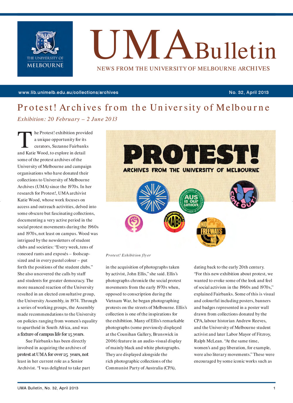 UMA Bulletin : News from the University of Melbourne Archives : Issue 32
