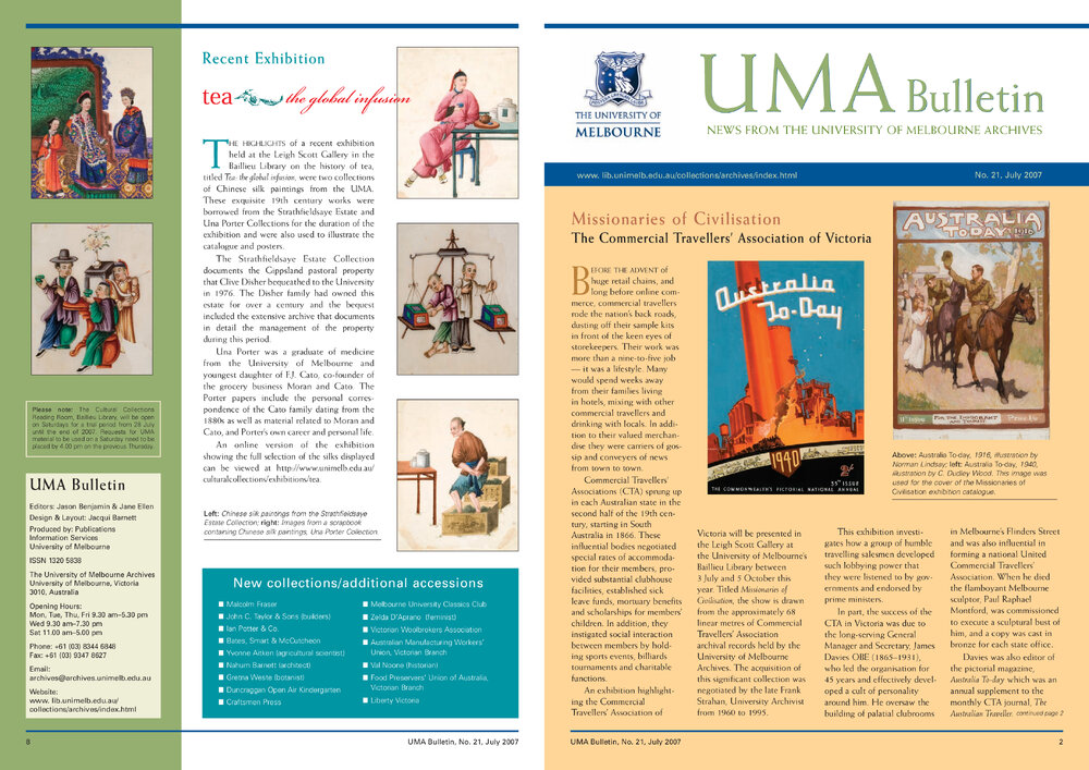 UMA Bulletin : News from the University of Melbourne Archives : Issue 21