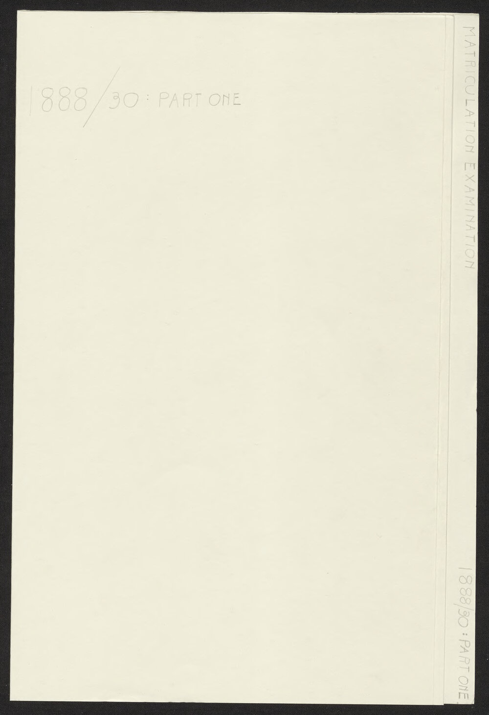 Matriculation Examination