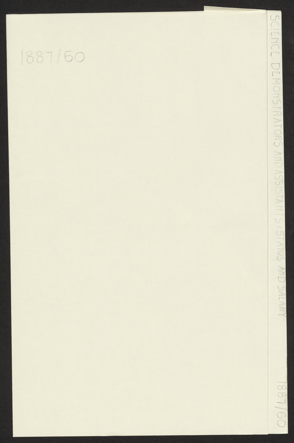 Science Demonstrators and Assistants: Status and Salary.