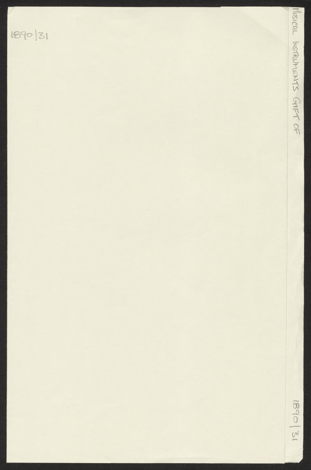 Music Instruments: Gift of