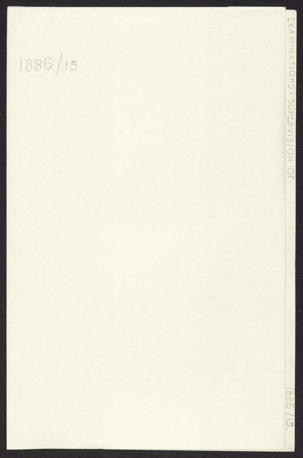 Examinations: Supervision of