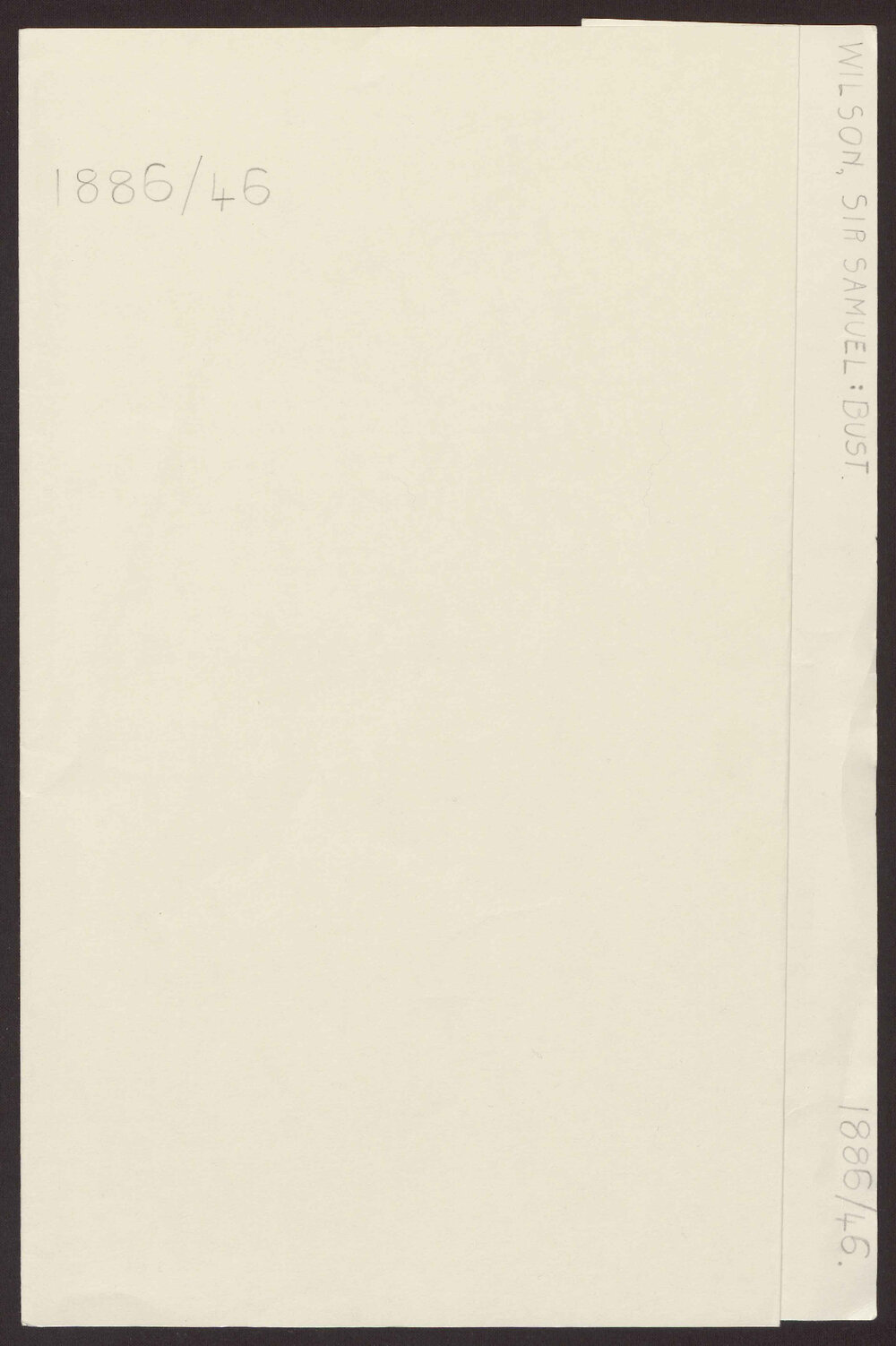 Wilson, Sir Samuel: Bust