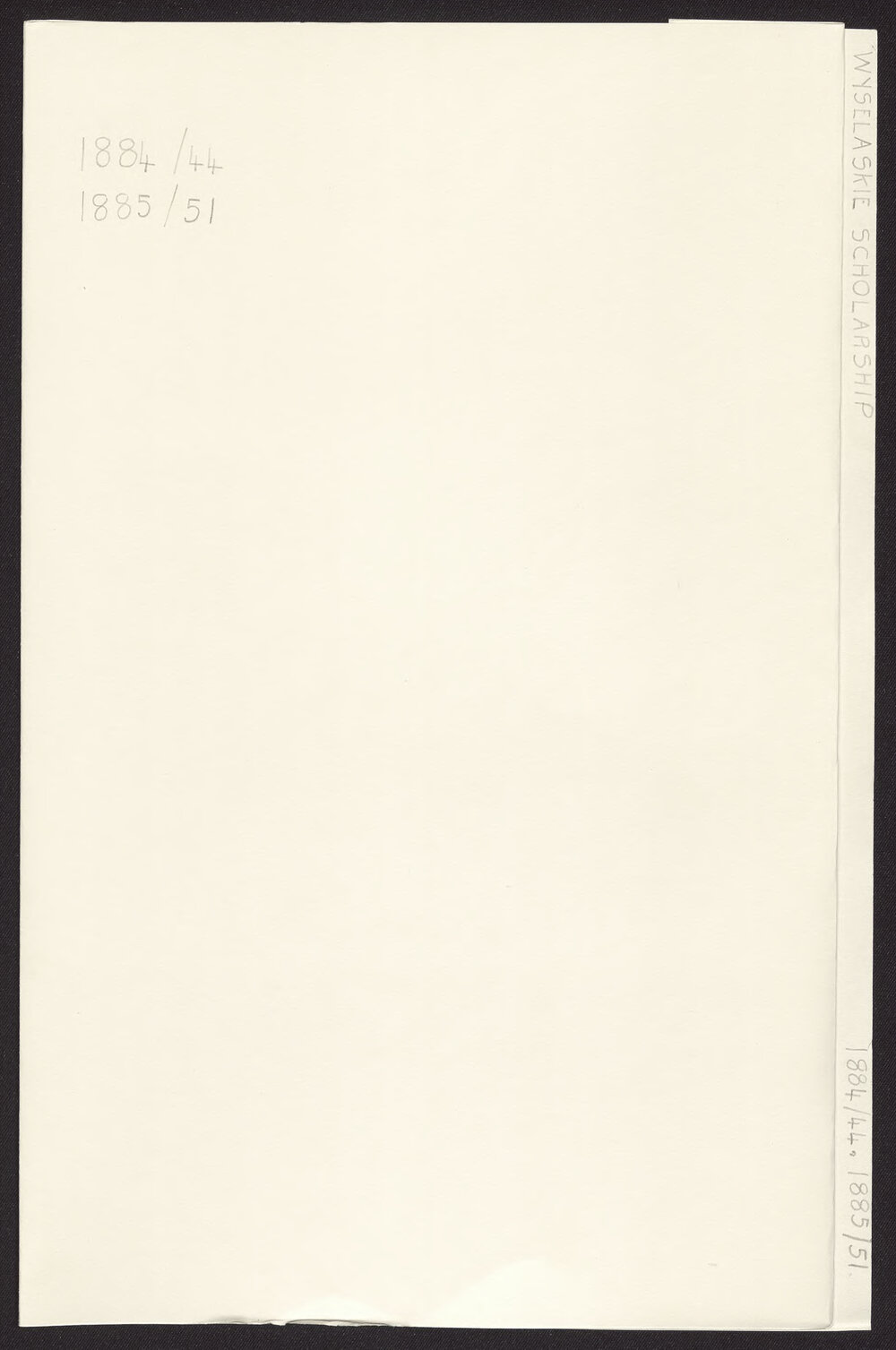 Wyselaskie Scholarship: Foundation