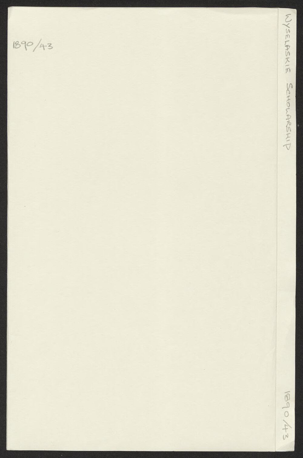 Wyselaskie Scholarship