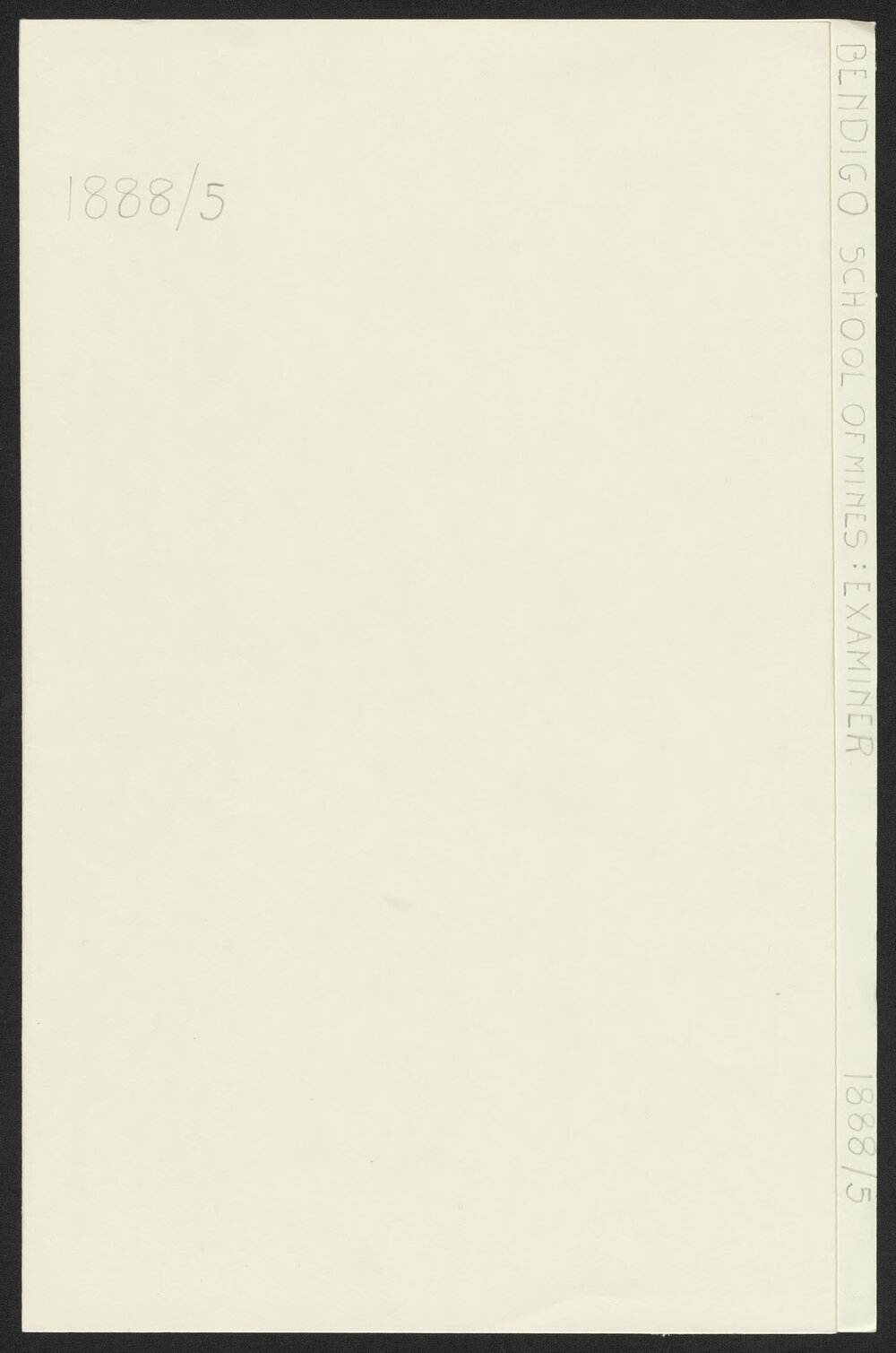 Bendigo School of mines: Examiner