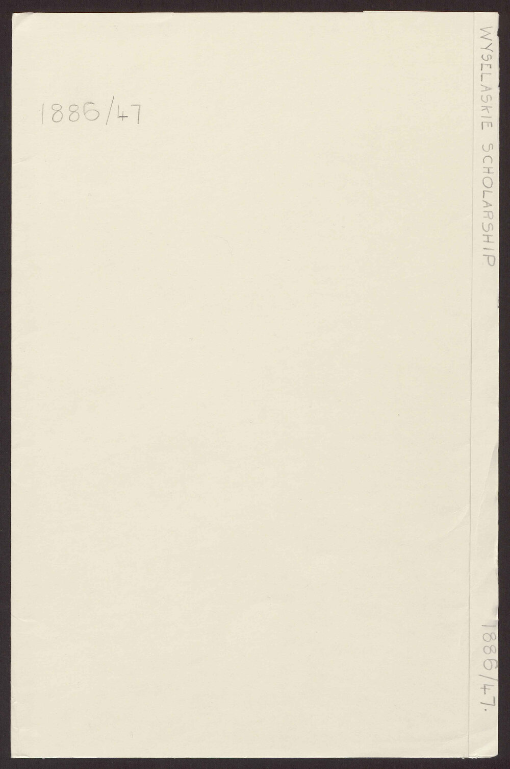 Wyselaskie Scholarship