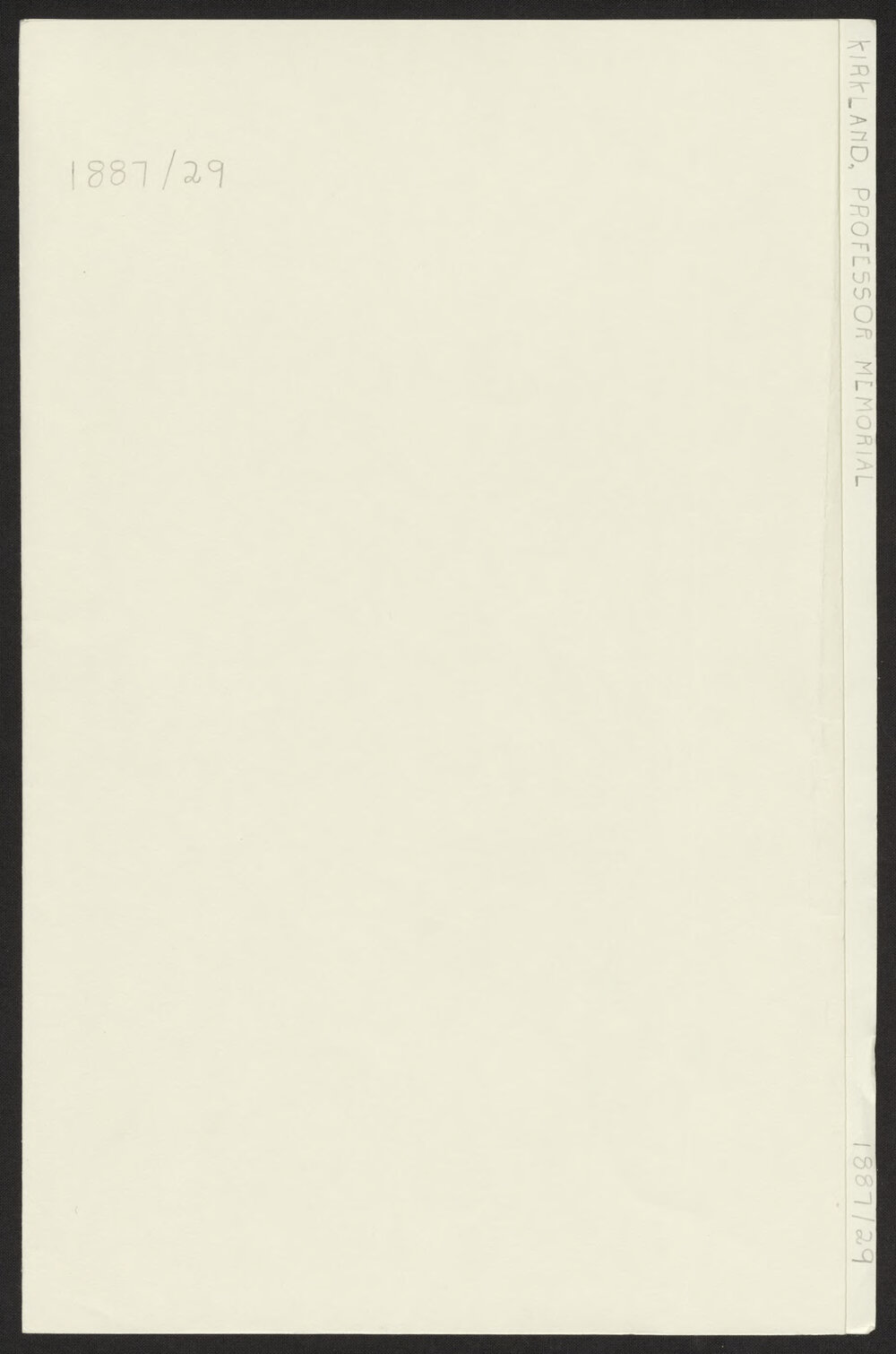 Kirkland Professor: Memorial