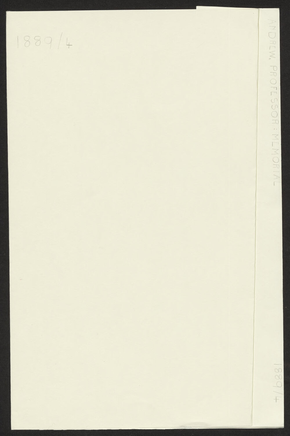 Andrew, Professor: Memorial