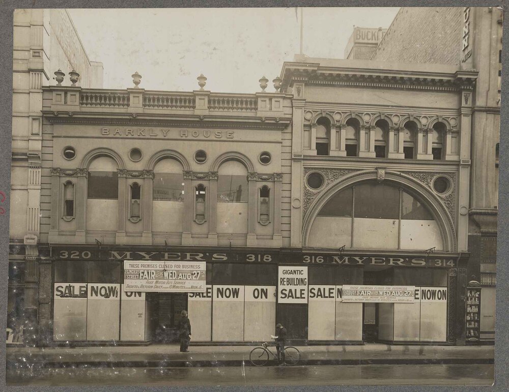 Myer Emporium and Barkly House, Bourke Street