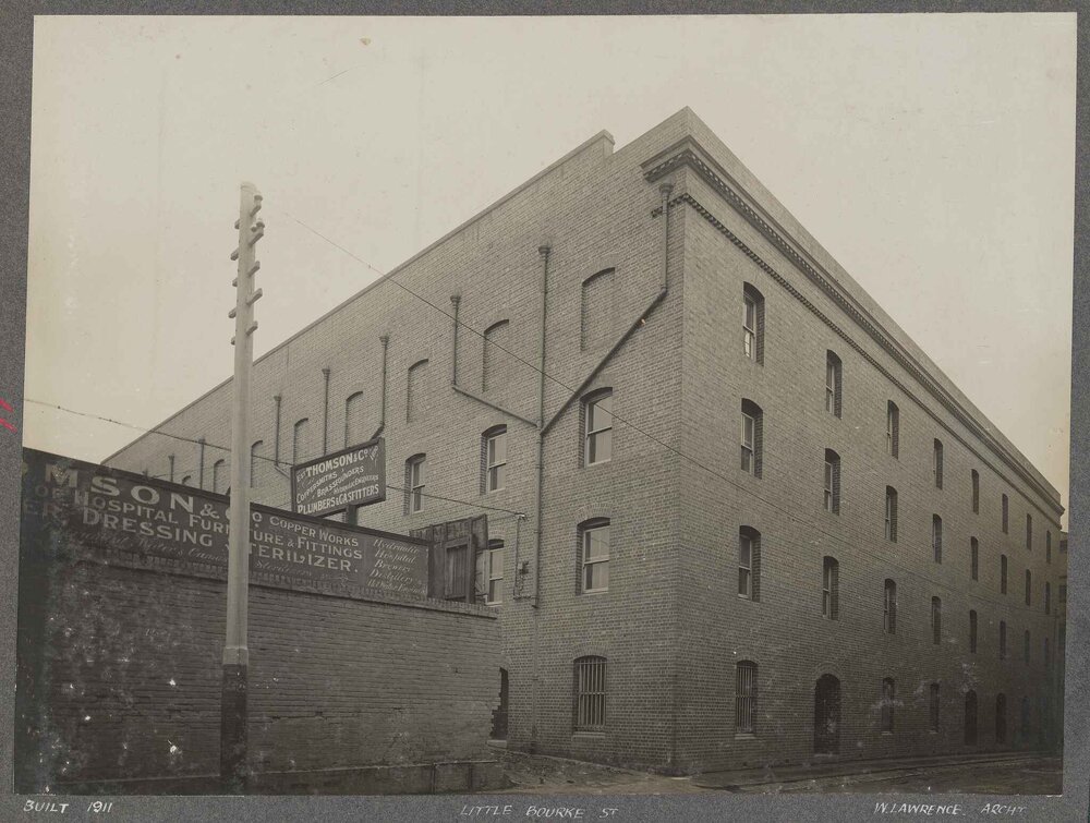Four storeyed brick wool store