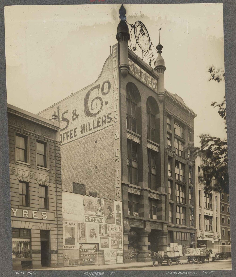 The building of Edwards and Company Tea and Coffee Millers