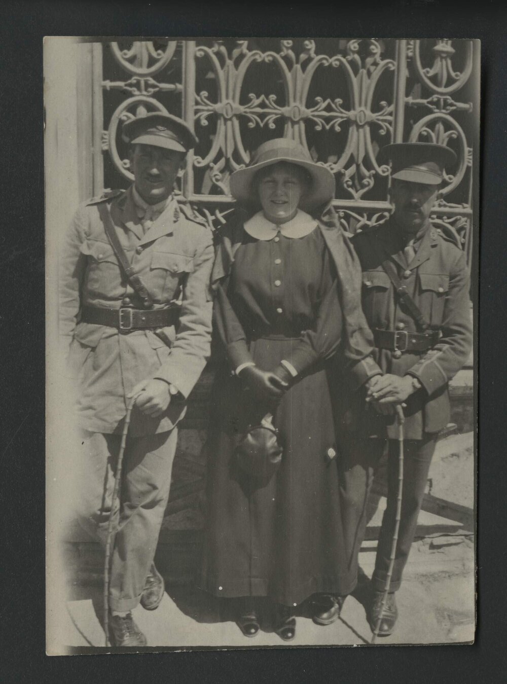 Lucy Rooke with lieutenants Yates and Fuller