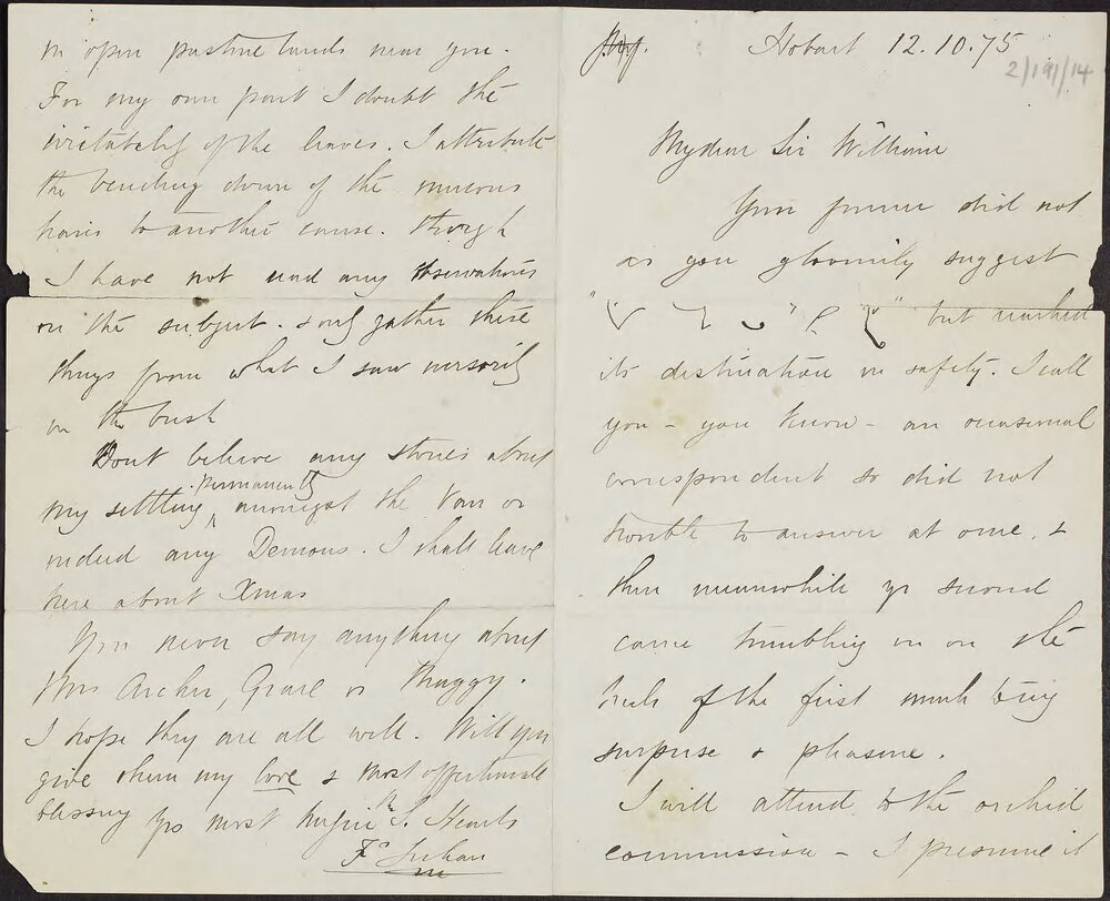 TENISON-WOODS, Fr Julian, Hobart.