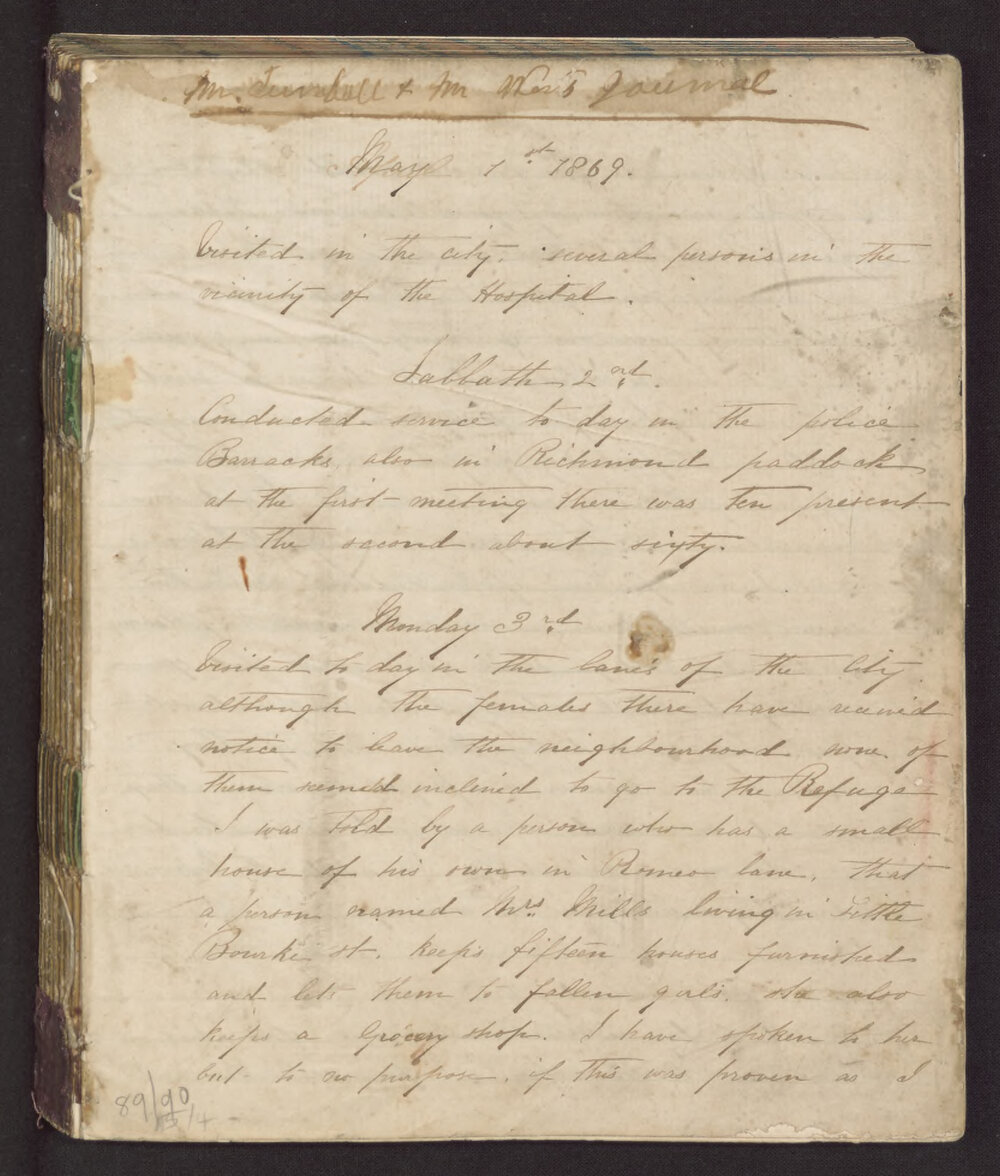 Missionaries Diary Journal: Archibald Turnbull