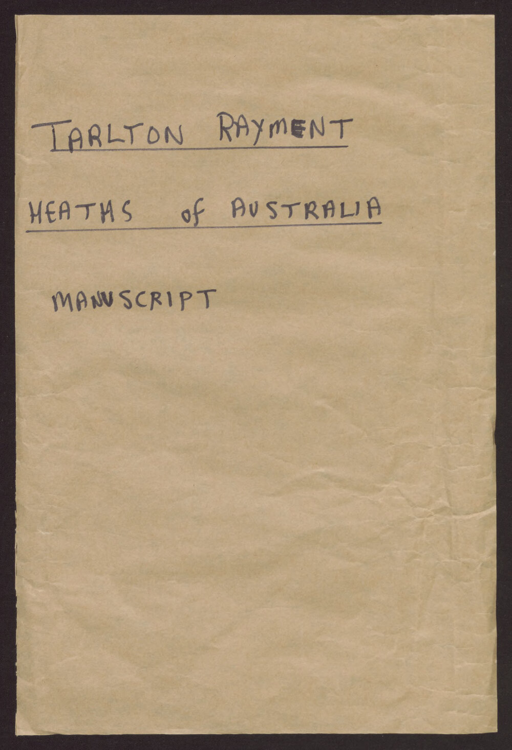 Australian Heaths Manuscript