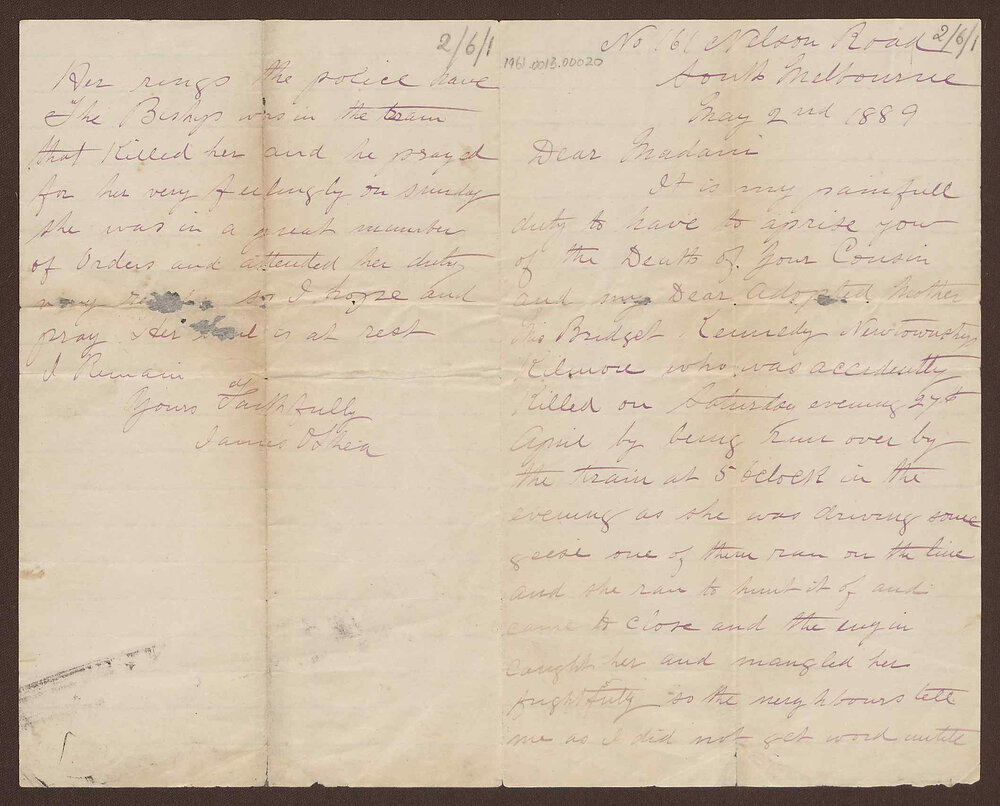 James O'Shea of 161 Nelson Road, South Melbourne