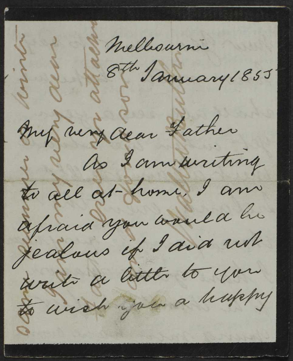 Walter Butler to his father, from Melbourne.