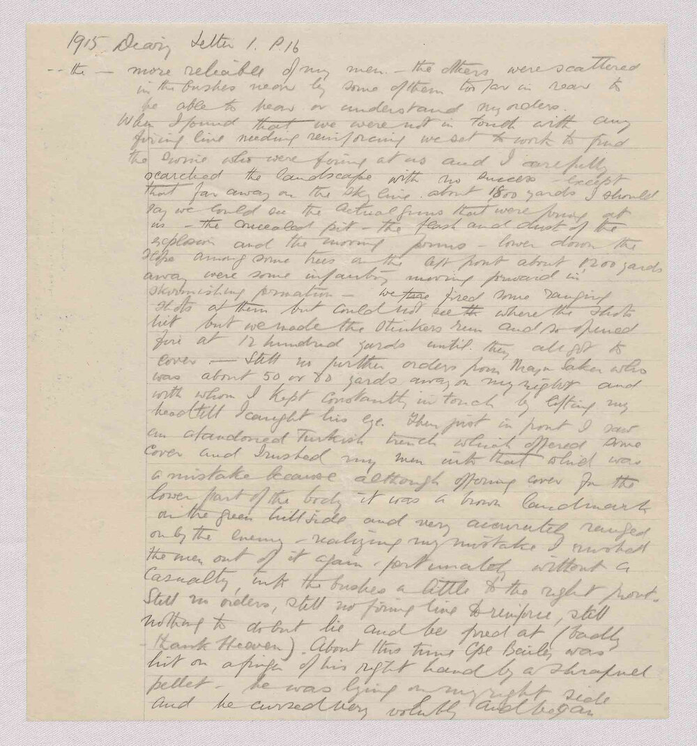 Diary of A.P.Derham (Lieut 5th Battalion Australian Imperial Forces abroad commencing on the last day of March 1915)