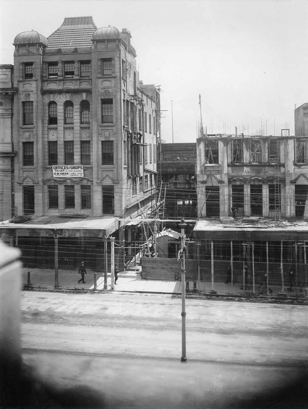 Bowman&rsquo;s Building, King William Street, Adelaide during construction