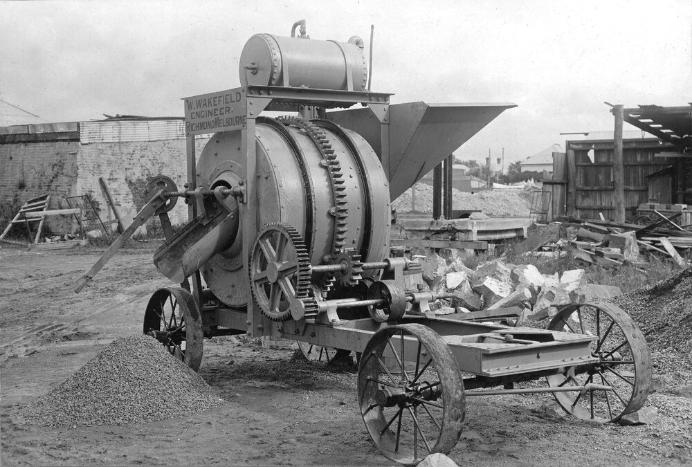 Concrete mixer, c.1910