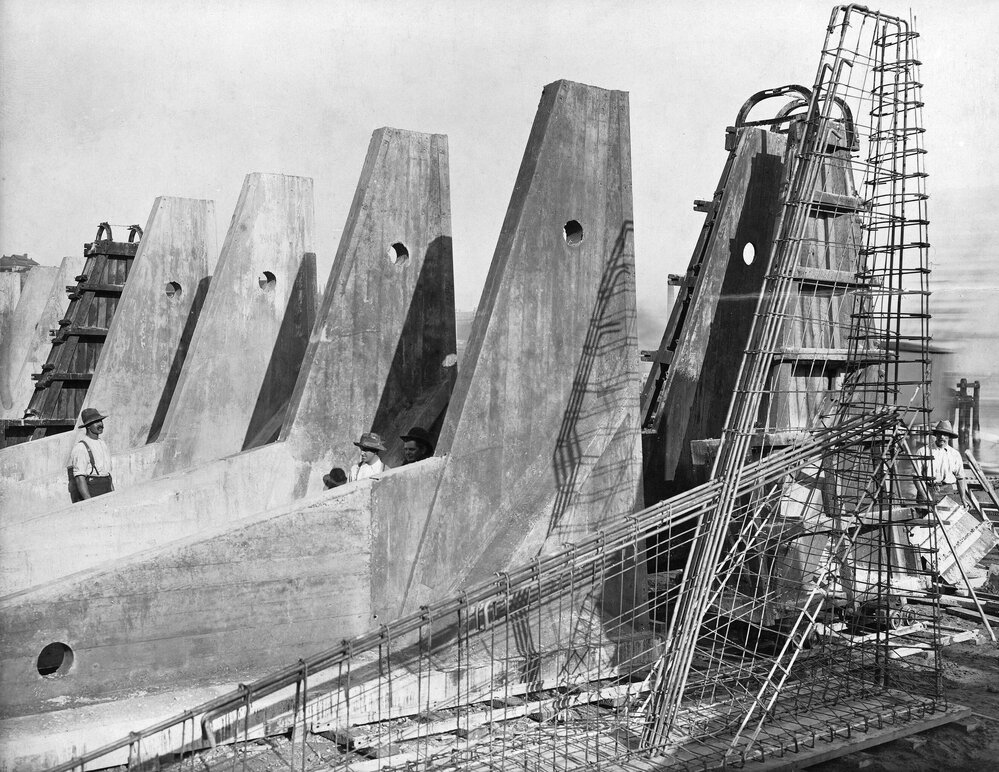 Trestle wall construction, Miller&rsquo;s Point, Sydney
